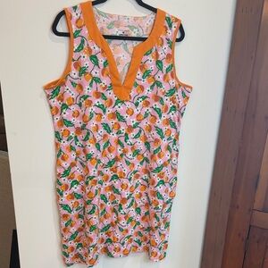 Draper James, Land’s End Bold Pattern Mini Dress, XL